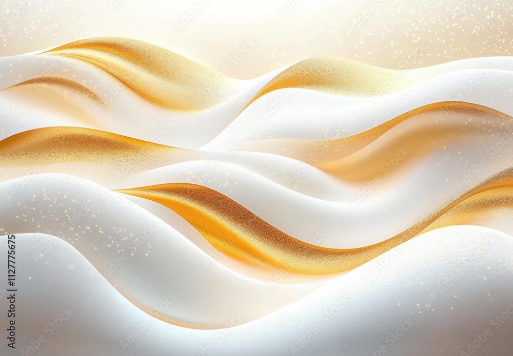 Poster Elegant Gold Wave Pattern Background with Textured Flow and Minimalist Design