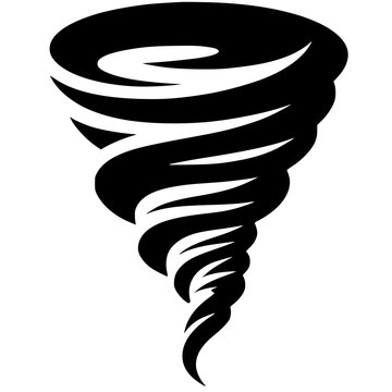 Silhouette de vent de tornade