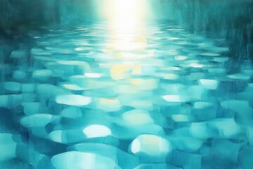 Clear Blue Water Surface Background Illustration for Summer Pool and Vacation