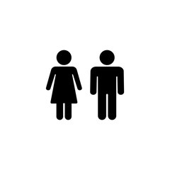 Man and woman icon logo design. male and female sign and symbol. Girls and boys