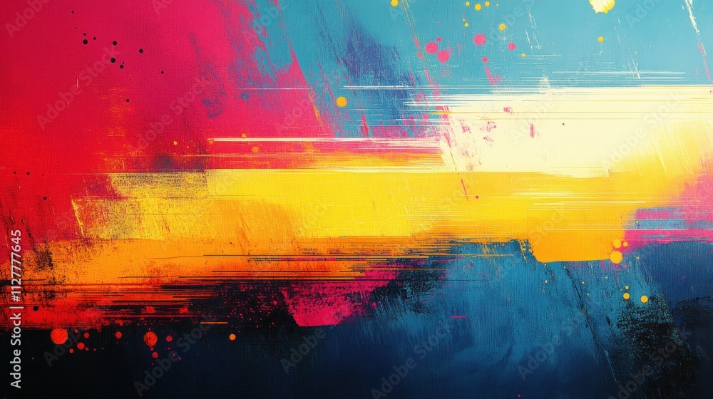 Poster dynamic retro comic background with energetic speed and colorful explosion effects