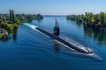 Submarine in the River
