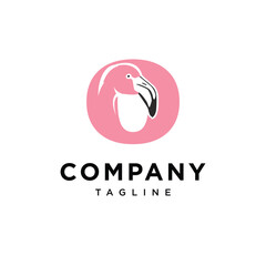  Letter O Flamingo Logo Icon Vector 