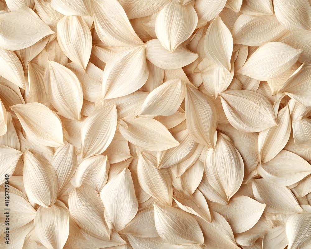 Aufkleber a close-up view of soft, cream-colored petals arranged in a visually appealing pattern.
