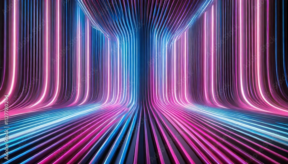 Poster immerse yourself in this captivating digital wallpaper showcasing an abstract neon background. the g
