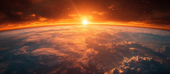 Fototapeta premium Sunrise over Earth