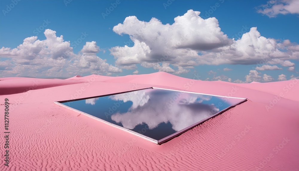 Poster explore a mesmerizing surreal fantasy landscape captured in this abstract render. the image showcase
