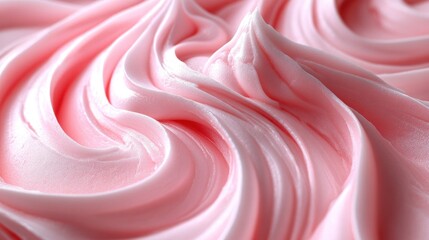 Obraz premium Swirled pink frosting close-up.