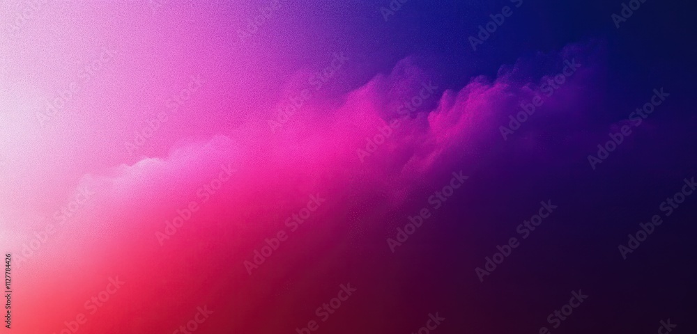Poster vibrant pink and deep purple gradient background with ethereal glow effect soft lighting minimalist 
