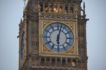 Big Ben clock, Elizabeth Tower, Landmark of London, UK. One of the most prominent symbols of the...