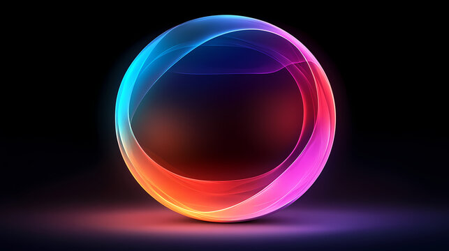 Colorful glowing soap bubbles floating against a dark background, vibrant reflections, moody lighting isolated on white background. Ebullience. Illustration