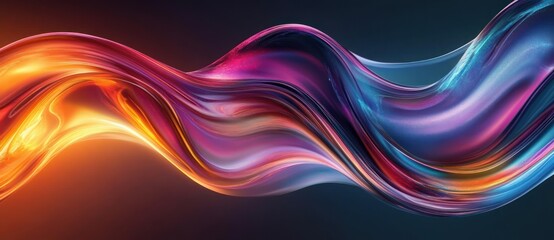 Vibrant Abstract Liquid Shapes Background with Luminous Colors and Dreamy Atmosphere