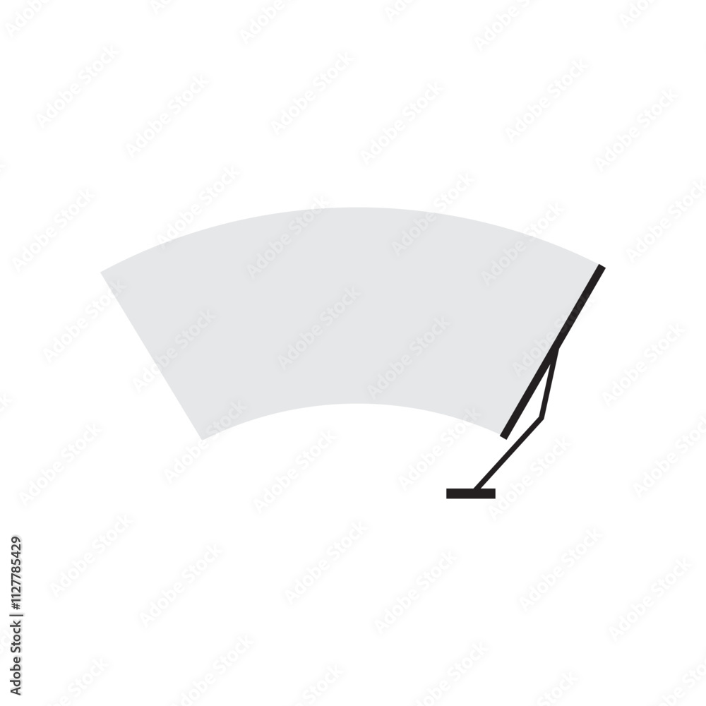 Poster windshield wiper icon. simple clean shape. automotive vector symbol. minimal design concept.
