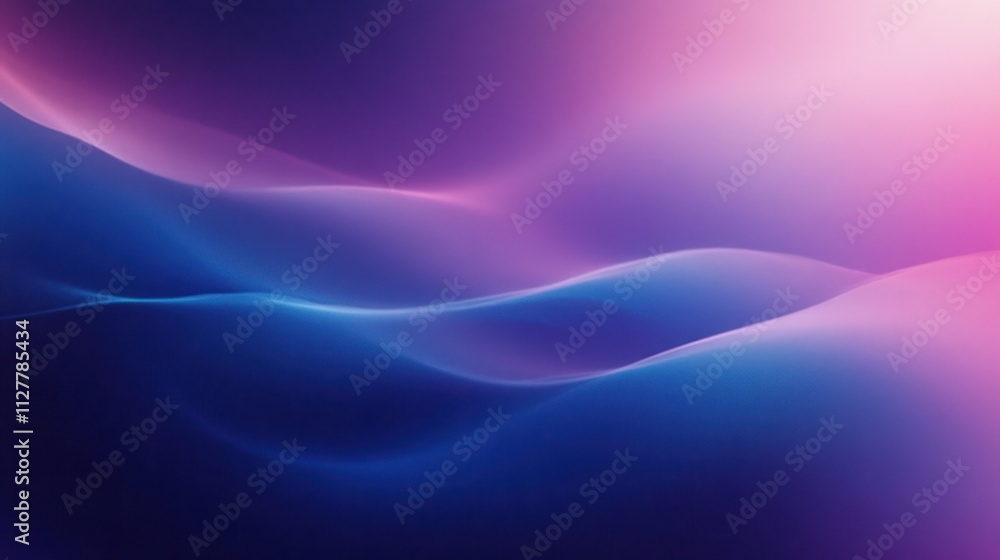 Poster abstract gradient background in dark blue and purple soft pastel colors with grainy texture for mode