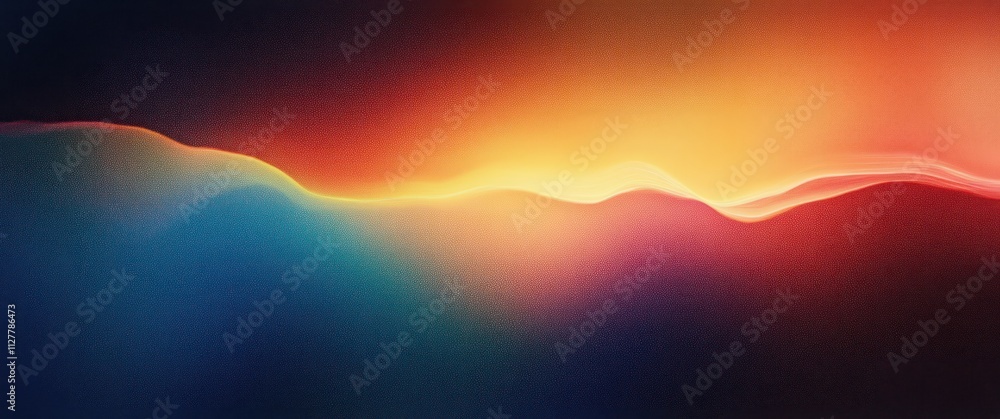 Aufkleber Vibrant Abstract Gradient Background Smooth Transitioning Colors Blue Orange Glowing Texture Design