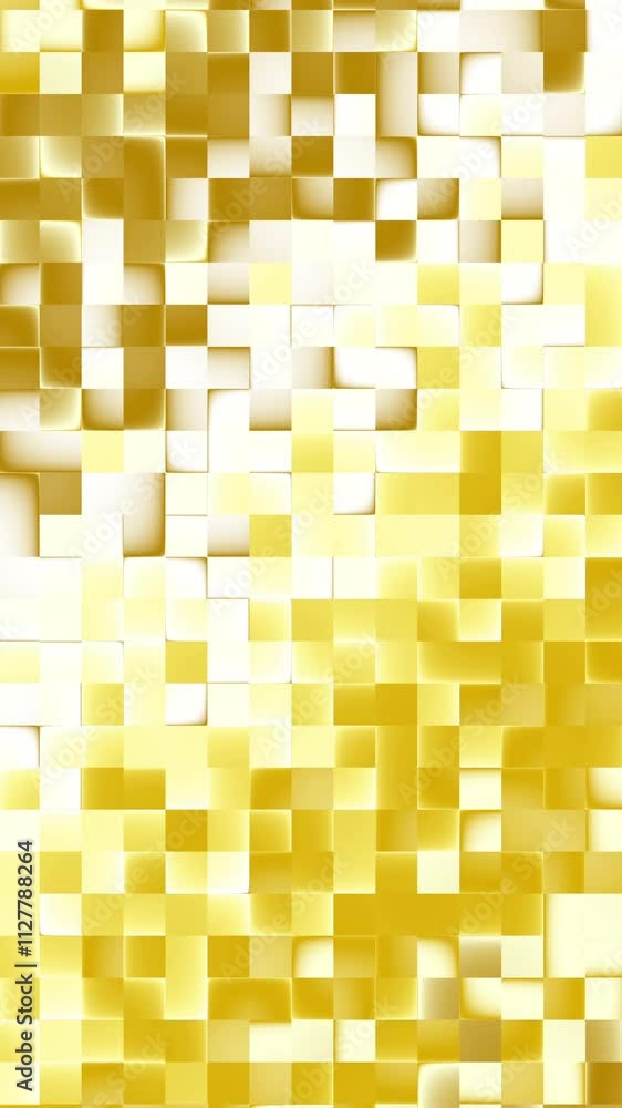 Poster abstract digital data technology gold grid mosaic background loop 4k animation of an abstract backgr