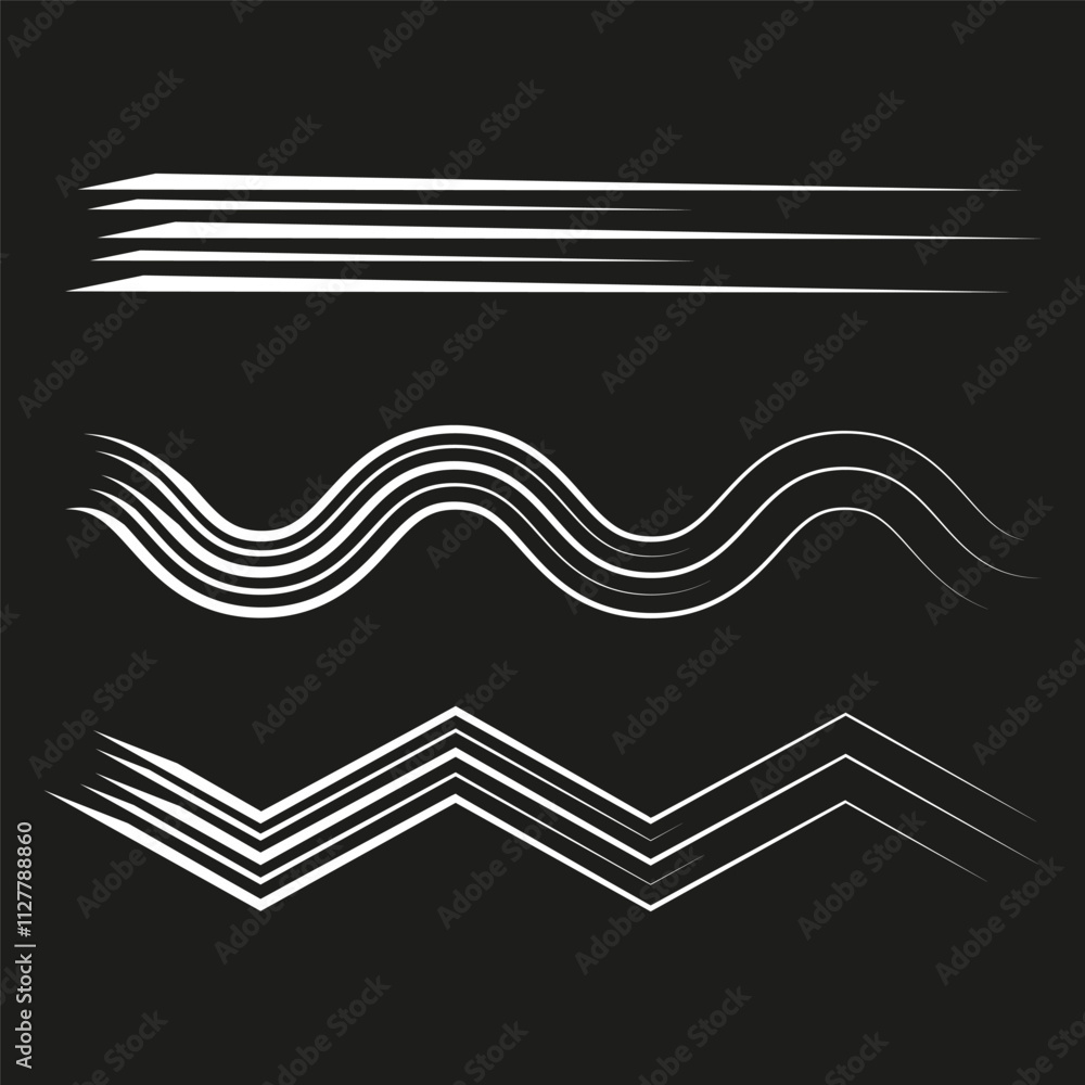Poster abstract wave lines. curved stripe design. geometric vector pattern. linear dynamic shape.