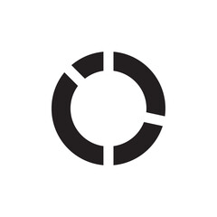 Donut chart icon Thin line art collection