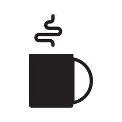Hot coffee cup icon Thin line art collection