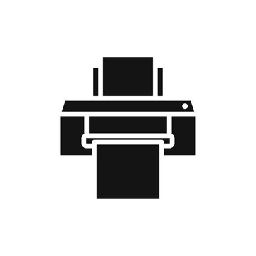 recommend clip art: Print icon Thin line art collection