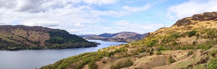 Panoramic View of Loch Duich in the Scottish Highlands