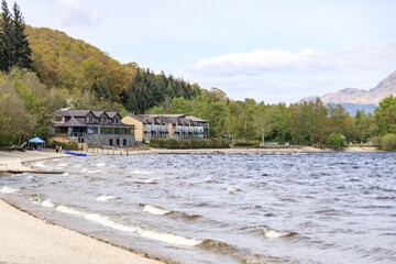 Tranquil Lakeside View at Loch Lomond in Scotland, United Kingdom