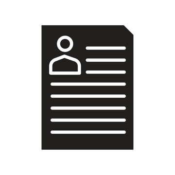 recommend clip art: Resume icon Thin line art collection