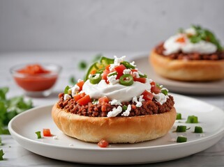 Single Sope on a White Plate