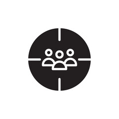 Target audience icon Thin line art collection