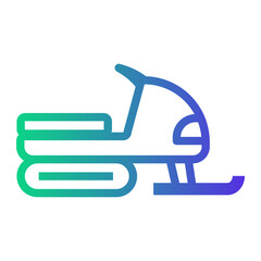 snowmobile Line Gradient Icon
