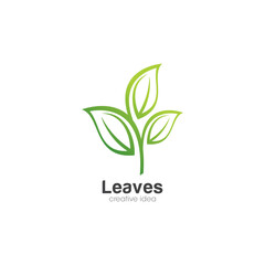 Creative Leaf Concept Logo Design Template