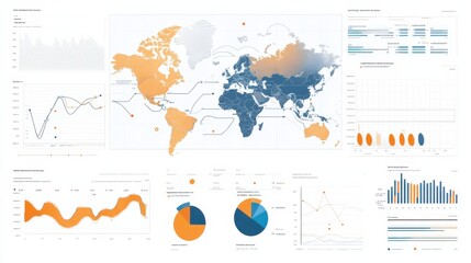 Economic trends report displayed with interactive graphs and key performance indicators