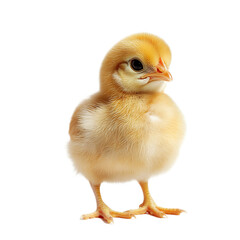 Fototapeta premium Adorable Fluffy Yellow Chick or Duckling Peeping Curiously from Egg in Spring Farm or Nature Setting