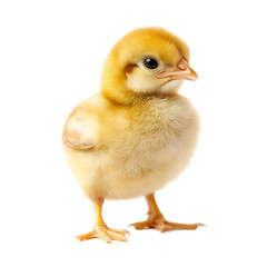 Adorable Fluffy Yellow Duckling Close-up Portrait