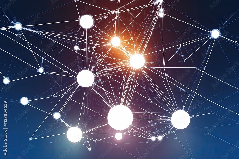 Poster vivid displays of interconnected lines and shapes: a concept of efficacy in digital communication ex