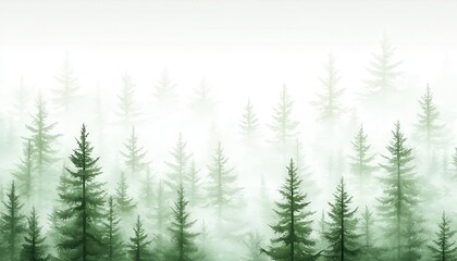 Misty forest scene tranquil nature landscape artwork serene environment aerial view peaceful concept for relaxation