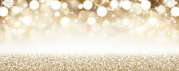 Sparkling golden lights celebration festive event indoor elegant atmosphere close-up view joyful ambiance for new year’s eve