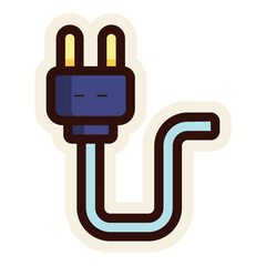 electrical plug sticker