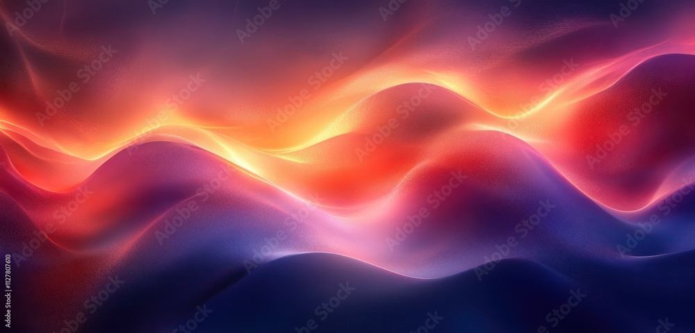 Poster gradient background with grainy texture soft diffused lighting minimalist design cool tones