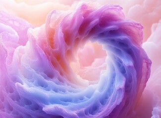 Colorful Spiral Background with Ink and Pastel Abstract Patterns