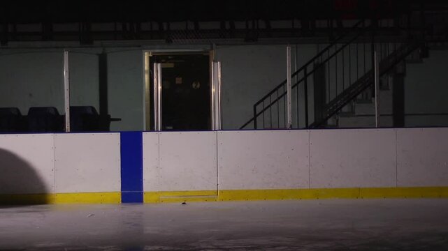 Ice hockey hip check body contact move