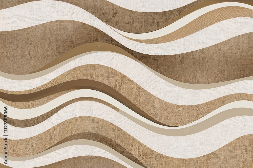 Poster soft abstract beige linen waves background design