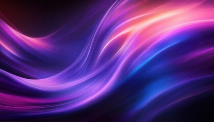 Vibrant Abstract Wave Design with Neon Light and Fluid Art Inspiration