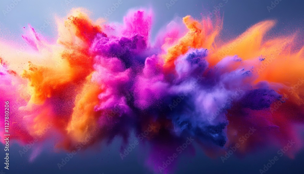 Aufkleber abstract expressionism color explosion dynamic splash art