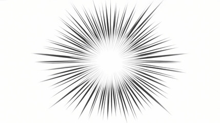 Radiant burst of light emanating from a central point, cutout, png. Radiance. Illustration