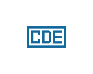 CDE logo design vector template. CDE