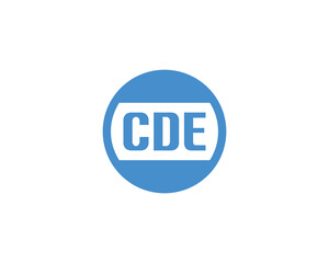 CDE logo design vector template. CDE