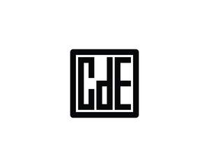 CDE logo design vector template. CDE