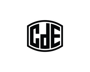 CDE logo design vector template. CDE