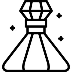 perfume icon illustration design with outline